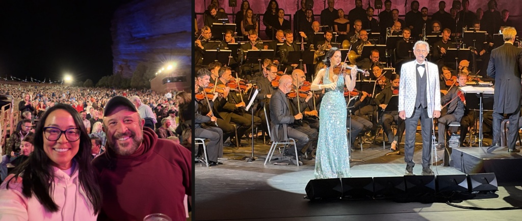 David and Christine at Red Rocks for Andrea Bocelli