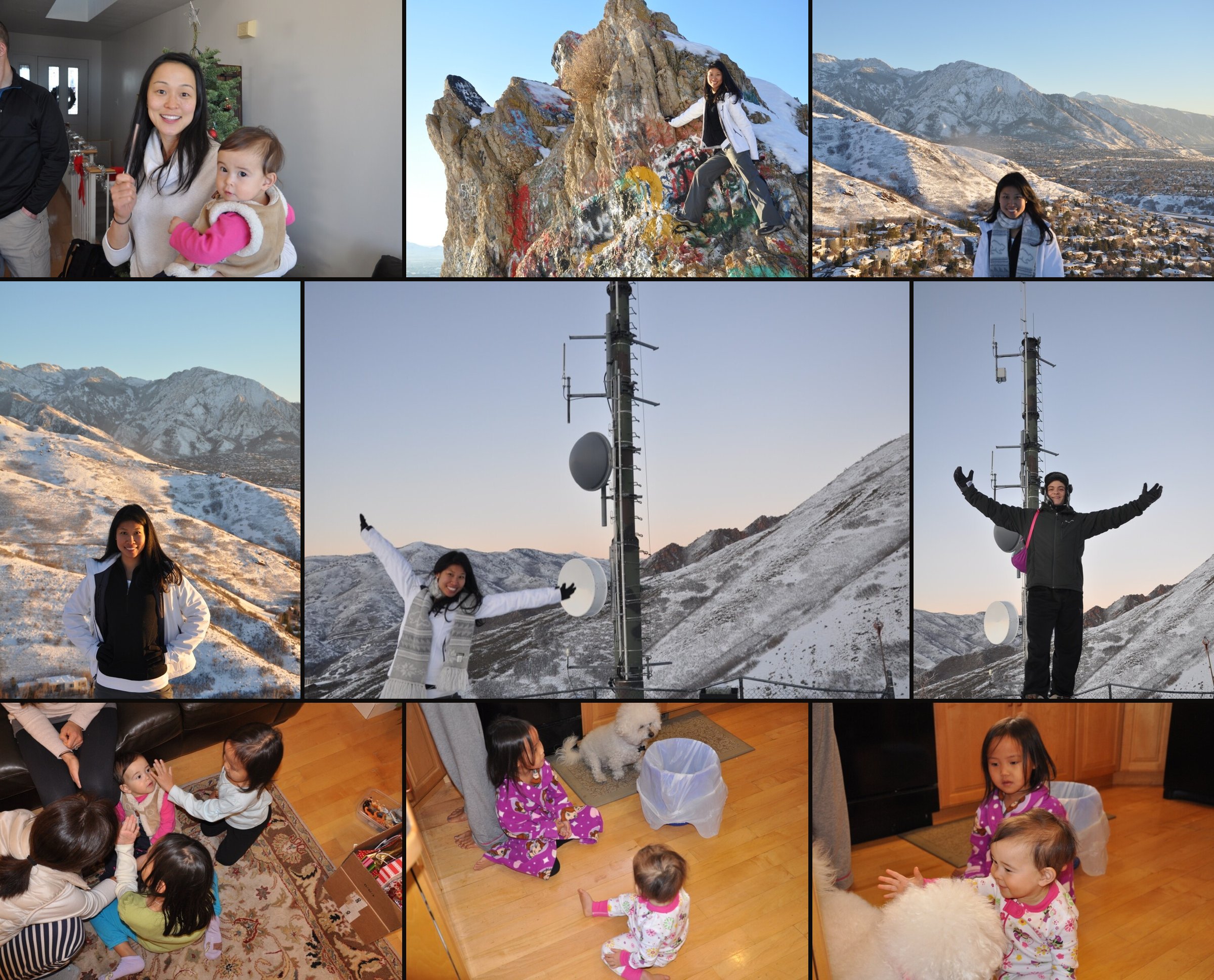 Jacobs family in Salt Lake City, December 2013: Christmas Eve Hike and Celebration