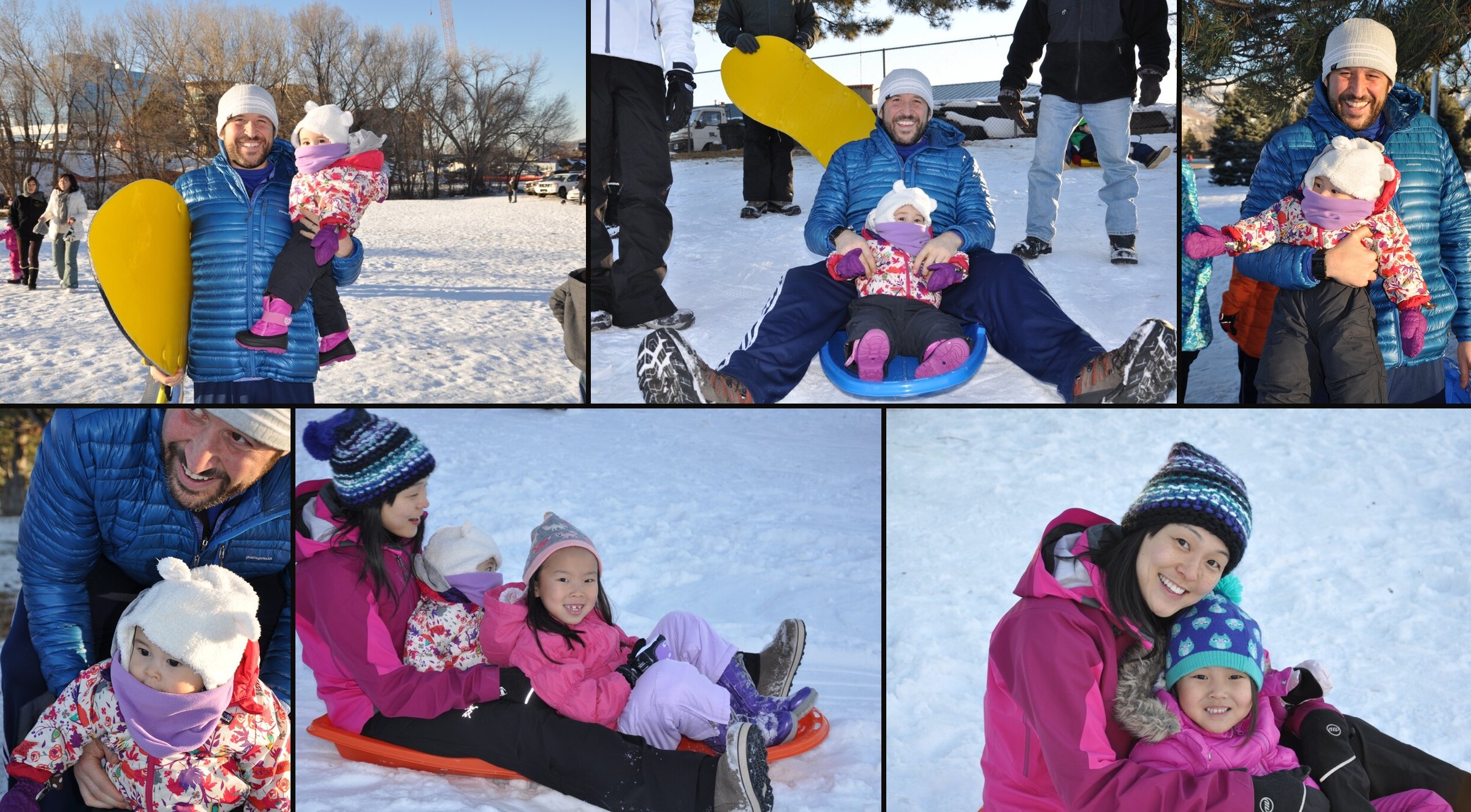 Jacobs family in Salt Lake City, December 2013: Christmas Day Sledding