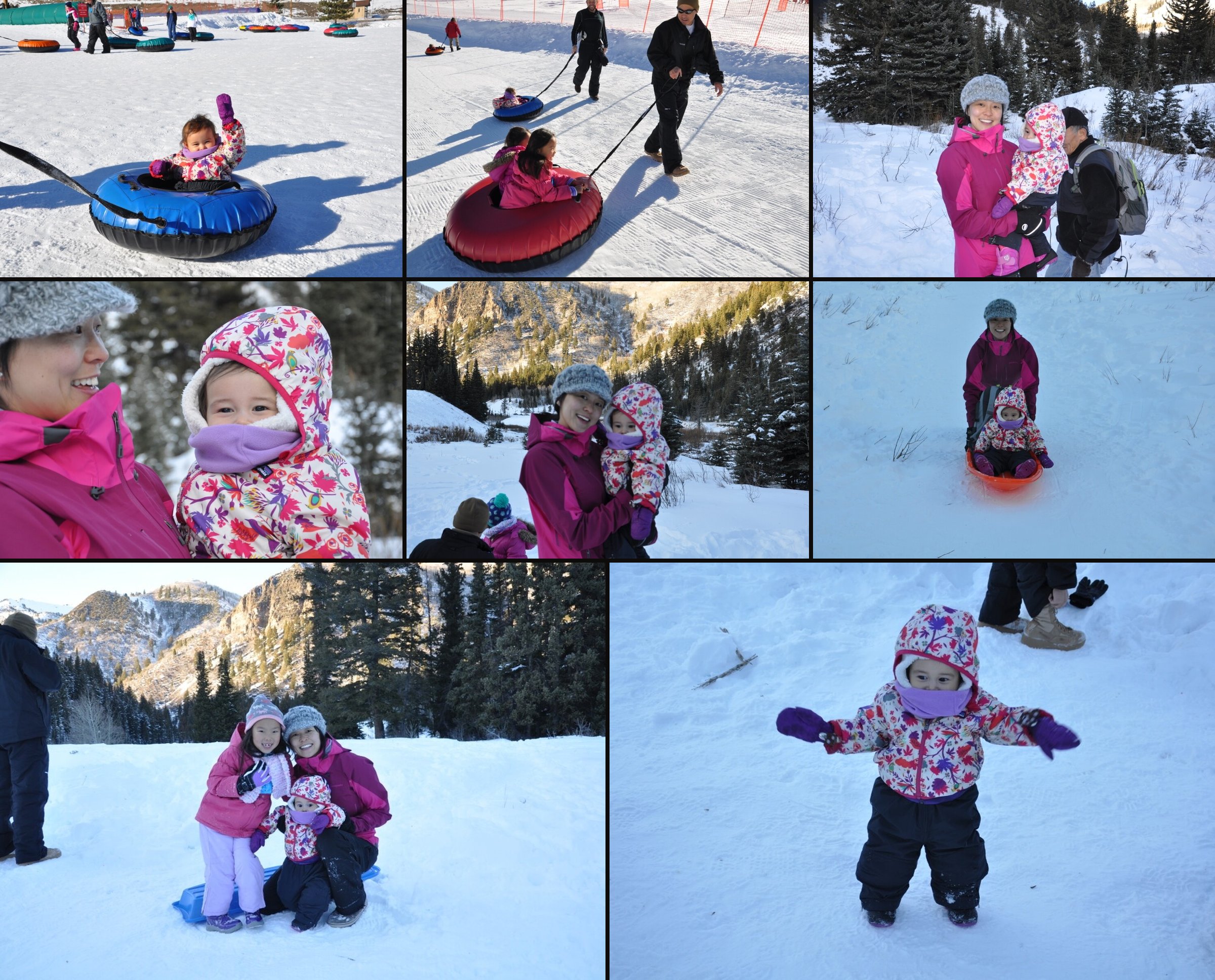 Jacobs family in Salt Lake City, December 2013: Snow Tubing in the Mountains